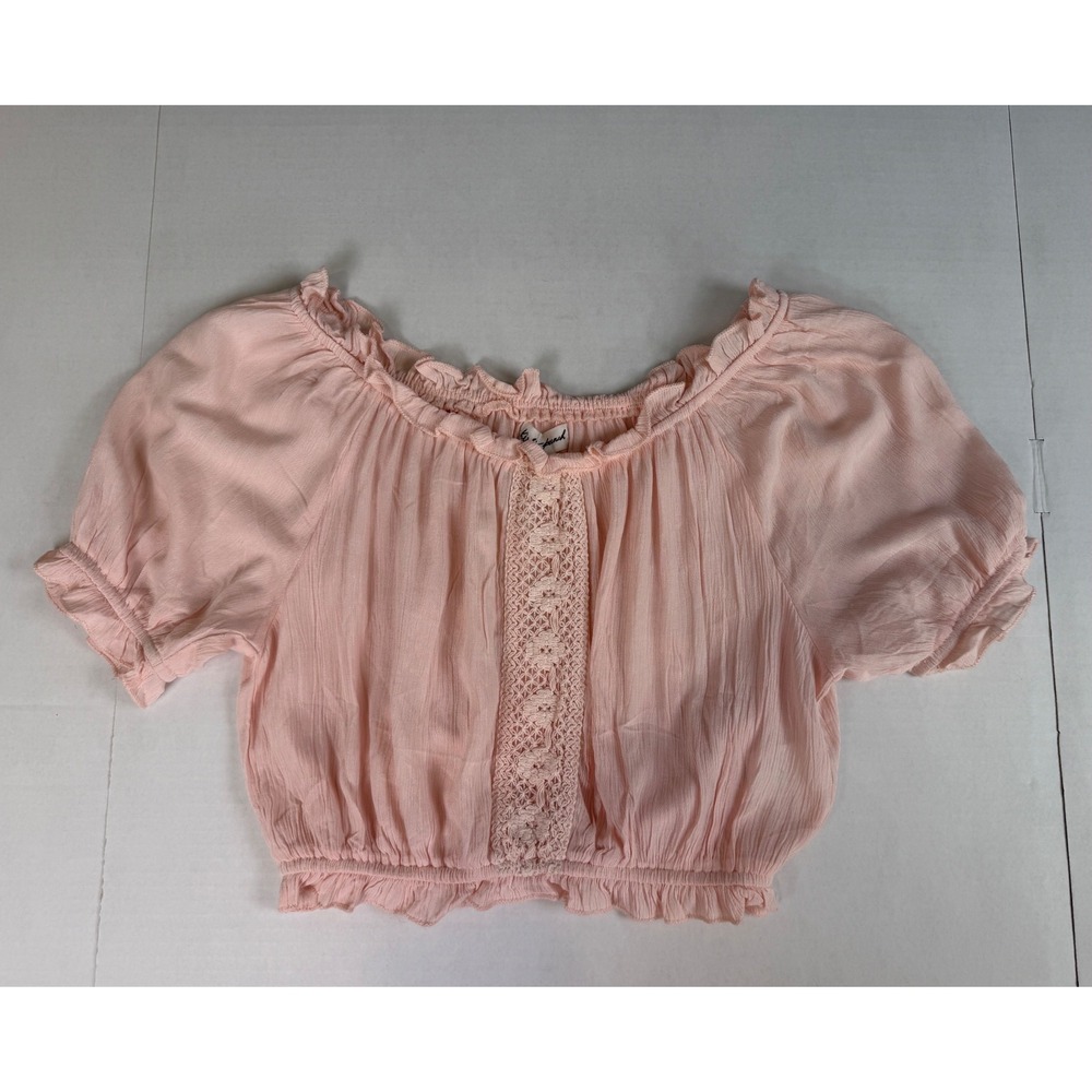 Peasant Top Kim & Kenna Pink Women's Small Blouse